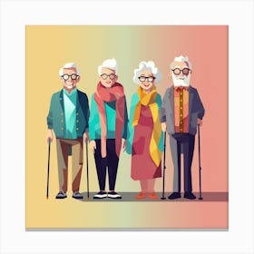 Old People 6 Canvas Print