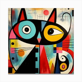 Abstract Cat Canvas Print