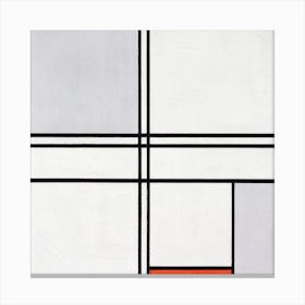 Composition No. 1, Gray-Red (1935), 1, Piet Mondrian Canvas Print