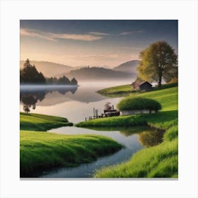 Switzerland Landscape Wallpaper Canvas Print