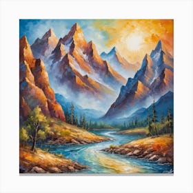 the green  valley Canvas Print