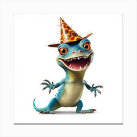 Lizard In A Hat Canvas Print