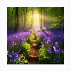 Bluebells In The Forest 1 Canvas Print