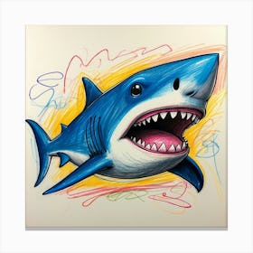 Shark Drawing 2 Canvas Print