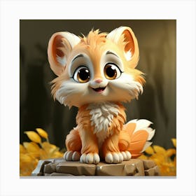 Cute Fox 77 Canvas Print