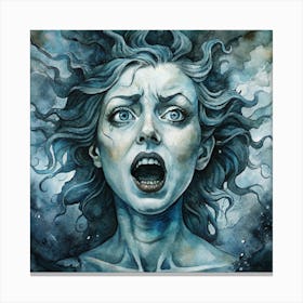 Screaming Woman Canvas Print