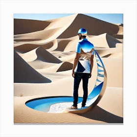 Man In The Desert 150 Canvas Print