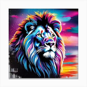 Lion Painting 10 Canvas Print