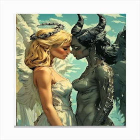 Angels And Demons-Drucke 09.12.2024--6d30e6 Canvas Print