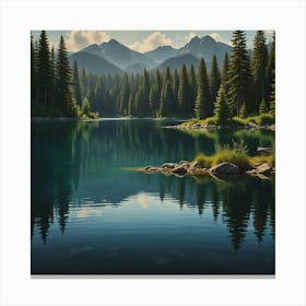 Lake - Lake Stock Videos & Royalty-Free Footage Canvas Print