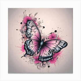 Butterfly Tattoo 4 Canvas Print