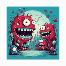 Monsters 3 Canvas Print