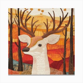 Deer In The Woods 5 Canvas Print