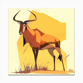 Gazelle Animal Cartoon Canvas Print