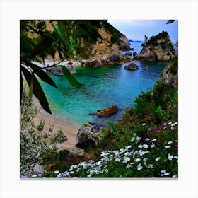 Sardinia Tropical Alcove Beach Ocean Paradise Sea Water Toile