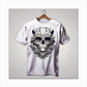Skull T-Shirt Design 2 Canvas Print