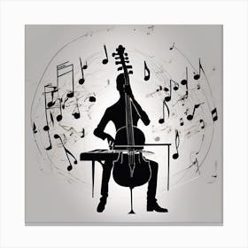 Cello Player Canvas Print