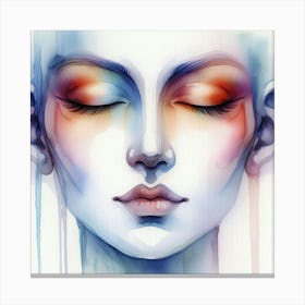 Watercolor Of A Woman 29 Canvas Print