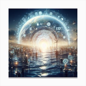 Futuristic World Canvas Print