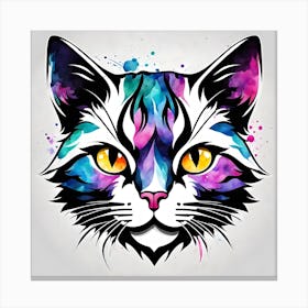 Cat Painting 2 Canvas Print