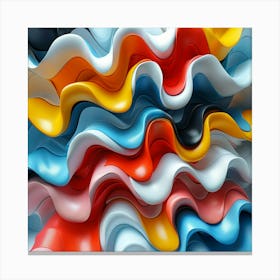 Abstract Wavy Pattern 6 Canvas Print