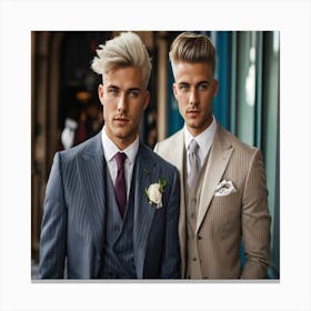 Two Men In Suits Canvas Print