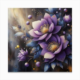 Lotus Flower Painting Canvas Print