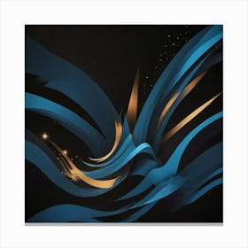 Abstract Blue And Gold Canvas Print