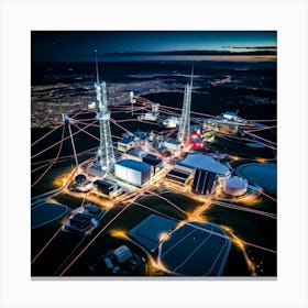 An Abstract Representation Of Britains Telecom Achievements Captured Overseas In Concept Art Its (2) Canvas Print