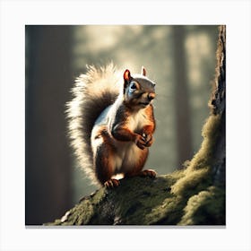 Squirrel In The Forest 207 Canvas Print