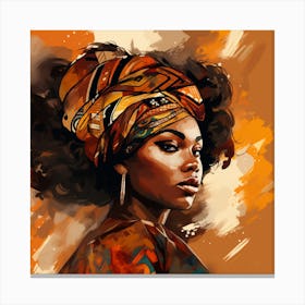 African Woman With Turban 8 Canvas Print