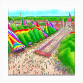 Rainbow Festival Canvas Print