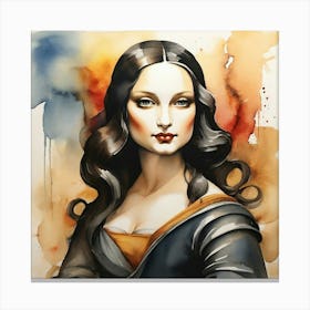  Watercolor Sassy Mona Lisa Paintings  Canvas Print