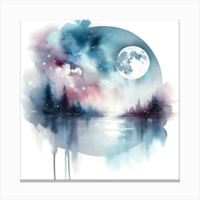 Moon In The Sky Canvas Print