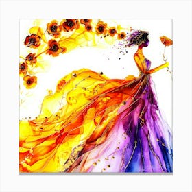 Princess Poppy - Flower Petal Plume Canvas Print