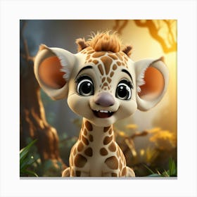 Cute Giraffe 13 Canvas Print