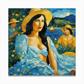 Woman In A Hat ei Canvas Print