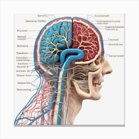 Anatomy Of The Human Brain 7 Canvas Print