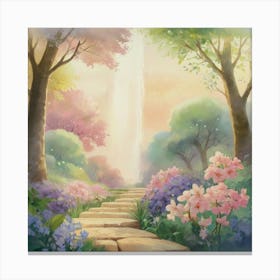 Path To The Waterfall Canvas Print