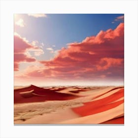 Sand Dunes In The Desert Canvas Print