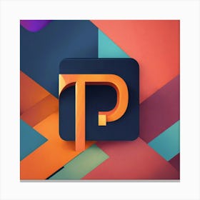 A Lettermark Of Letter P (4) Canvas Print