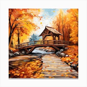 Autumn Bridge 6 Canvas Print