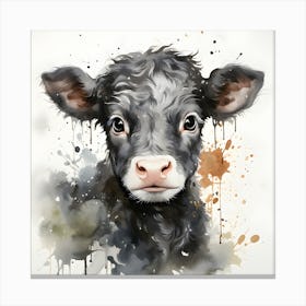 Ethereal Bovine Watercolor Elegance Canvas Print