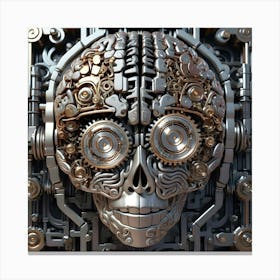 Metal Brain Of A Robot 12 Canvas Print