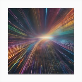 Abstract Light Rays 6 Canvas Print