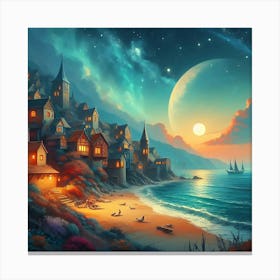 Beachside Village 1 Canvas Print