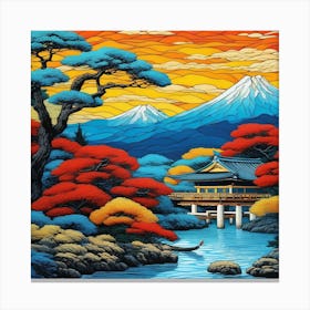 Asian Landscape Painting Canvas Print