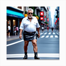 Man In A Skirt 2 Canvas Print