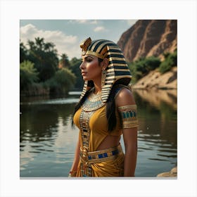 Leonardo Lightning Xl A Female Wears Like An Ancient Egyptian 1 Canvas Print