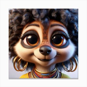 Afro Fox 1 Canvas Print